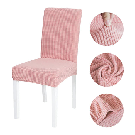 Jacquard Chair Covers Spandex Stretch Seat Slipcover Removable For Wedding Dining Room Banquet Office Housse De Chaise