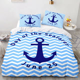 Marine Anchor Bedding Set Ocean Sea 3d Duvet Cover Sets Comforter Bed Linen Twin Queen King Single Size Blue Ship Vessel Kids