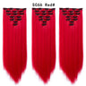 Set Hair Clip In Hair Extensions With Clips Hairpieces Synthetic Extension False/Fake Hair Blonde Eunice Hair Long Hair Pieces