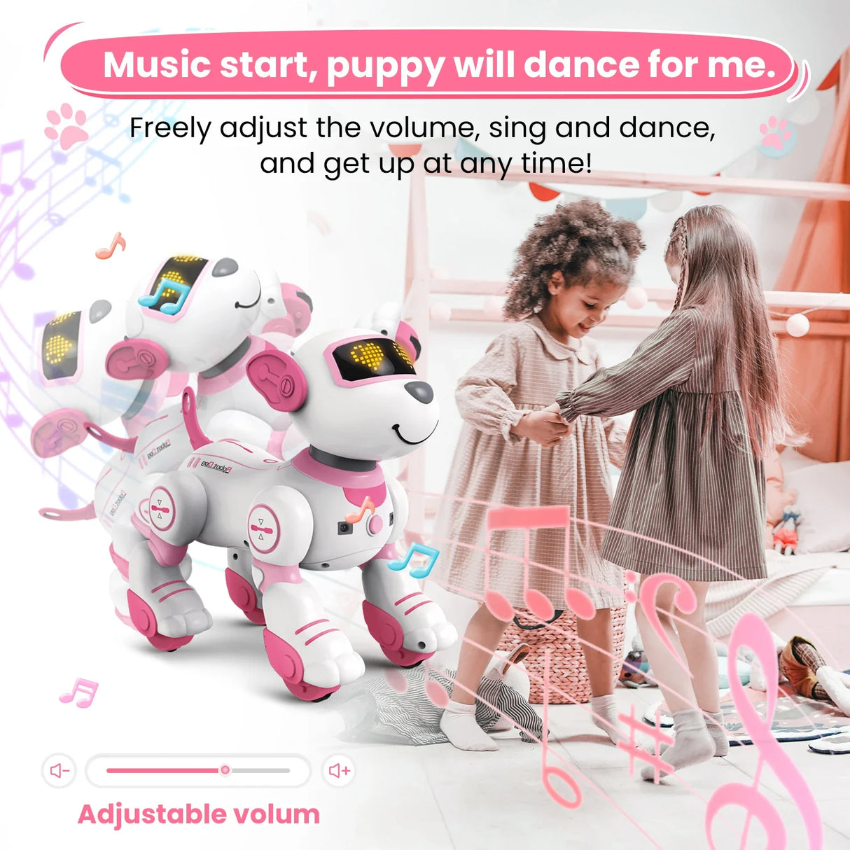 RC Robot Electronic Dog Programmable Intelligent Interactive Stunt Robot Dog Singing Dancing Walking Pet Dog Toy Children's Toys