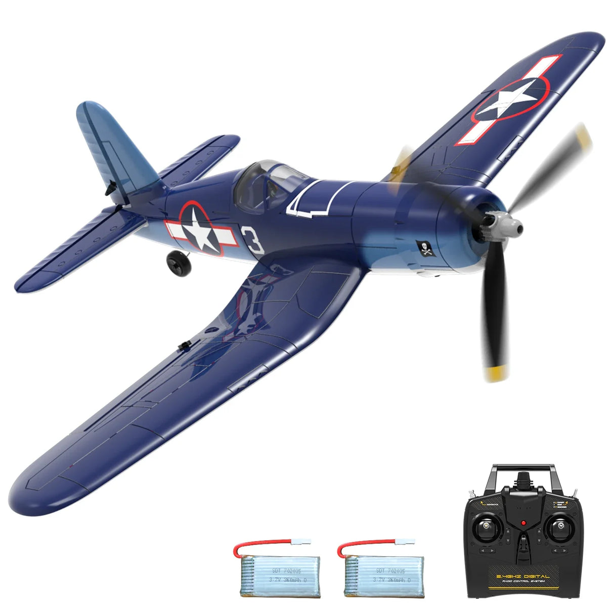 EPP 400mm P51D Mustang /F4U Corsair 4-Ch 2.4G 6-Axis RTF Airplane With Xpilot Stabilizer RC Plane