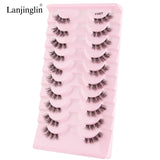 Half Eye Lashes 2/20 Boxes Natural Long Wholesale 3D Mink Lashes Clear Band Eyelash Extensions Makeup Tools Faux Cils maquillaje