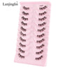 Half Eye Lashes 2/20 Boxes Natural Long Wholesale 3D Mink Lashes Clear Band Eyelash Extensions Makeup Tools Faux Cils maquillaje