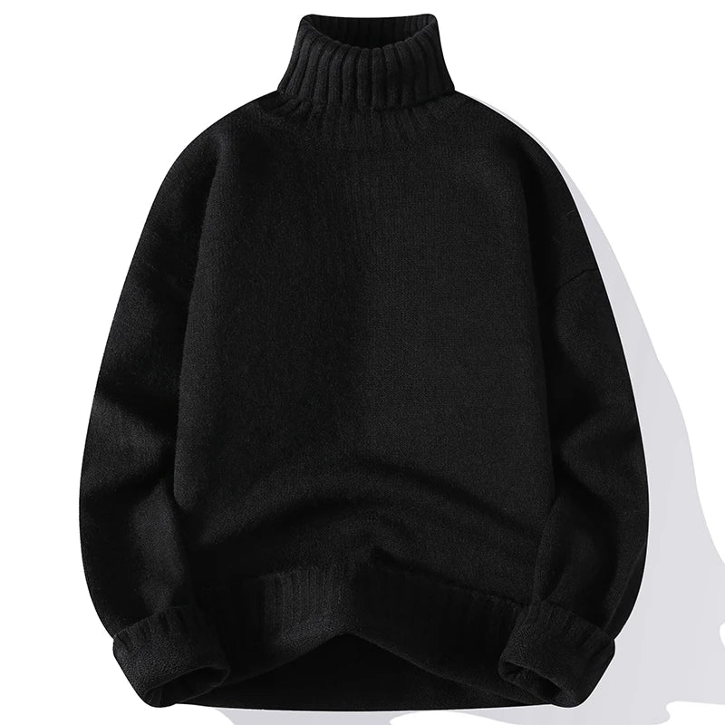 2023 Winter Mens Turtleneck Sweater Trend Thick Bottoming Sweater Autumn Sweater Men Knitted Pullover Men Jumper Knit Sweater