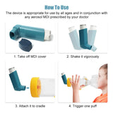 Professional Inhaler Spacer Device Adult/Pediatric/Baby Asthma Spacer Silicone Aerosol Cabin Surgical Supplies Nebulizer Tank