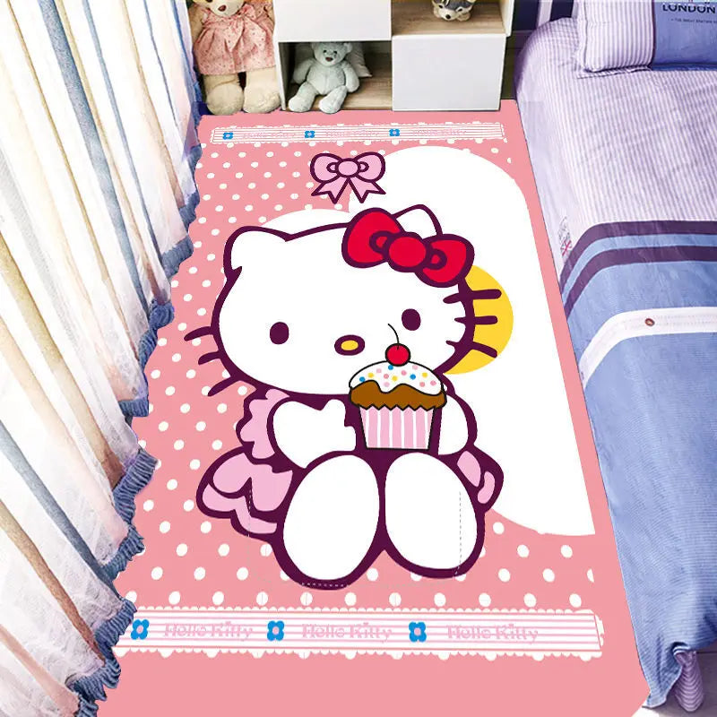 Keeppley Kitty Animation Derivatives Crystal Velvet Mat Home Floor Decoration Living Room Anti-Skid Carpets