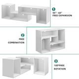 TV cabinet with LED light strip, multifunctional TV stand cabinet with storage partition, easy to organize, sturdy and stable