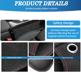 Suede Car Seat Side Storage Pocket For Car Seat Gap Filler Organizer Box Leather Car Crevice Stowing Tidy Interior Parts