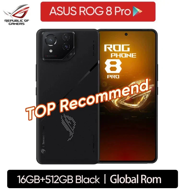 2024 World Premiere ASUS ROG Phone 8 Snapdragon 8 Gen 3 5G Smartphone 6.78'' 165HZ E-Sports Screen 65W Charging NFC ROG 8 Pro