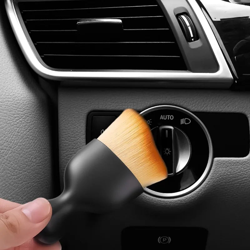 Car Interior Cleaning Brushes Air Outlet Cleaning Center Console Clean Tool Soft Brush with Shell Car Crevice Dust Removal Brush