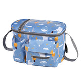 Pockets and Secure Stylish and Durable Diaper Bag with Insulated Bottle Hooks for Strollers and Bikes