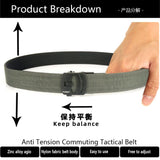 TUSHI New Military New Belt For Men Sturdy Nylon Metal Automatic Buckle Police Gun Belt Tactical Outdoor Girdle IPSC Accessories