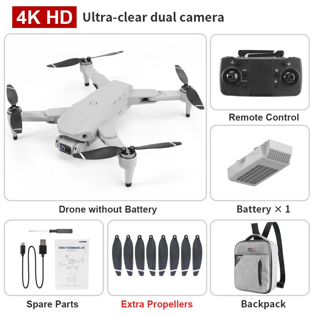 L900 PRO Drone 4K Professional 5G WIFI FPV GPS HD Camera Photography Brushless Foldable Quadcopter 1200M RC Toy Gift