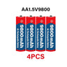 New AA rechargeable battery 9800mah/8800mah 1.5V New Alkaline Rechargeable batery for led light toy mp3 with charger