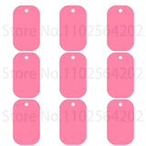 20pcs Aluminum Blank Rectangular Pet Dog Tag Custom Laser Engraved Plate Jewelry Pendant Keyring Necklace Cat Collar Accessories