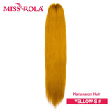 Miss Rola Synthetic Wholesale Bulk 6 Pieces 30Inch 28Inch 26Inch Pre Stretched Jumbo Braiding Hair Kanekalon EZ Twist Braid Hair