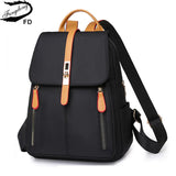 Waterproof Oxford Backpack for Women Anti-theft School Bag Large Capacity Travel Bag Simple Black Fashion Shoulder Bag Handbag