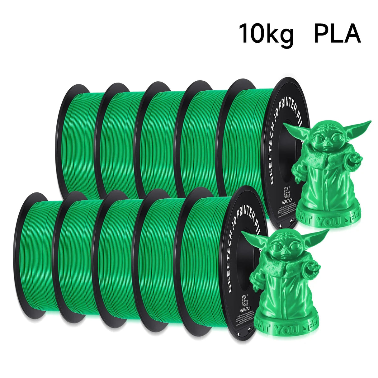 Geeetech 10Kg PLA Filament Plastic For 3D Printer 1.75mm,Tangle-Free, 3d Printing Wire Materials Vacuum Packaging