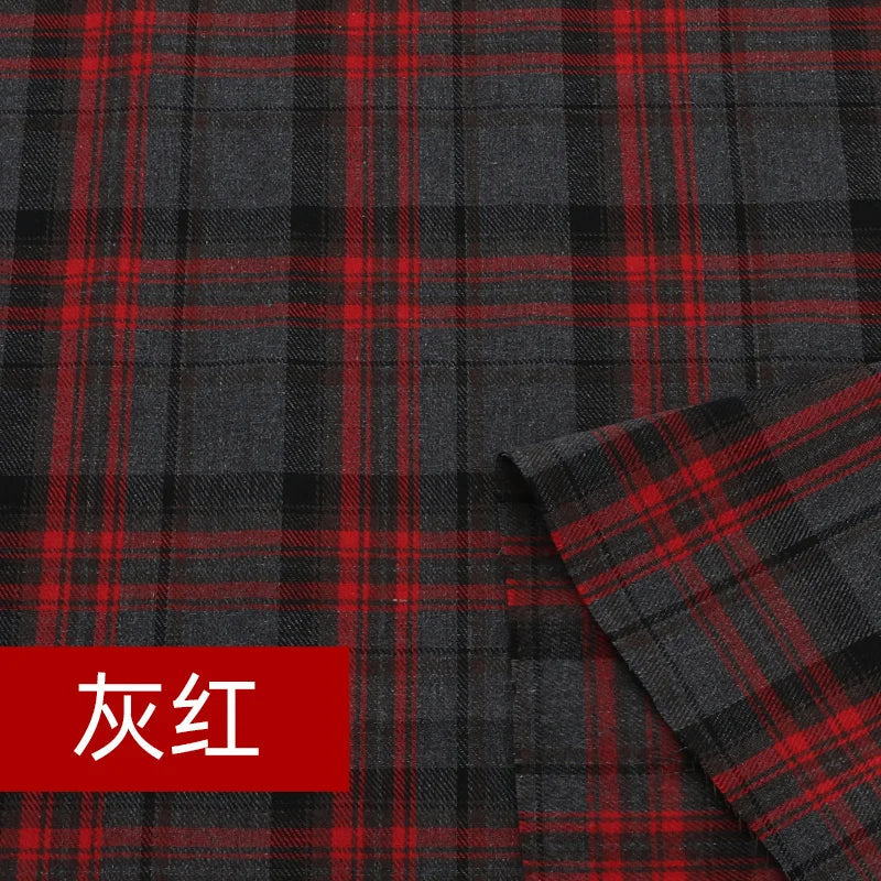 Yarn Dyed Soft Thickening Grinding Wool Plaid Fabric JK Clothing Shirt Skirt Jacket Pants Check Cloth DIY Apparel Sewing Fabrics