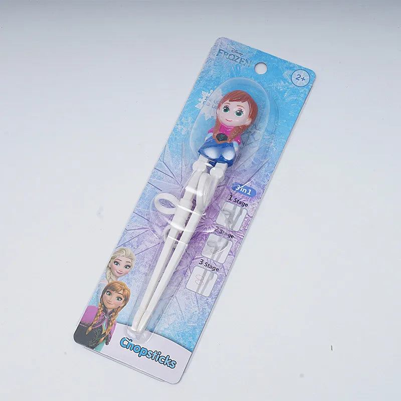 Disney Princess Kids Feeding Frozen Elsa Chopsticks Marvel Spiderman 3D Toddler  Learning Chopsticks Sleeping Beauty Utensils