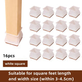 8/16pcs Silicone Table Chair Leg Caps With Felt Anti-Slip Pad Furniture Feet Cover Wooden Floor Scratch Resistant Protectors Mat