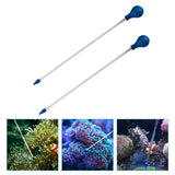 2 Pcs Coral Feeding Tube Glass Fish Tank Aquarium Dropper Long Feeder Reef Tool Spot Silicone And watering supplies