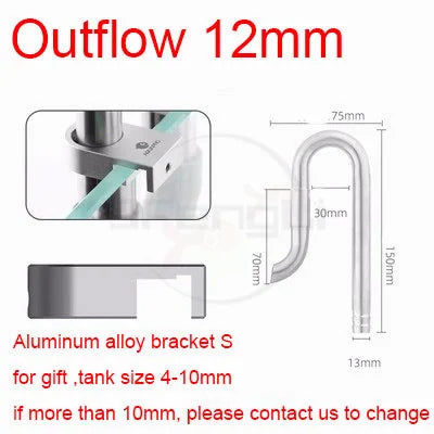 Mini Fish Tank Inlet Outlet Filter Aquarium Pipe Fishbowl Stainless Steel Shrimp Accessories Water Filtration Supplies Equipment