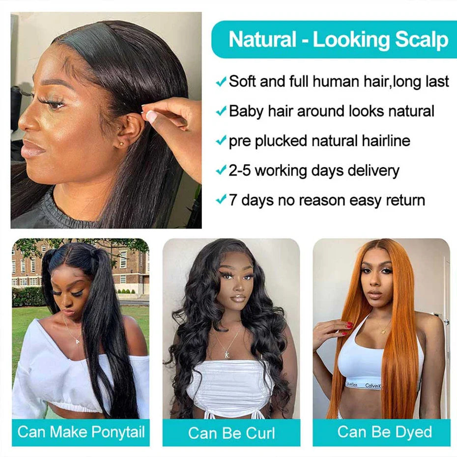 360 Lace Frontal Human Hair Pre Plucked Wigs Brazilian Transparent 13x4 13x6 Body Wave Glueless Lace Wig For Women Bling Hair