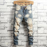 Distressed Ripped Jeans Men's Retro Blue Fashion Slim Motorcycle Trousers Male Hip-hop Street Male Hole Denim Pants