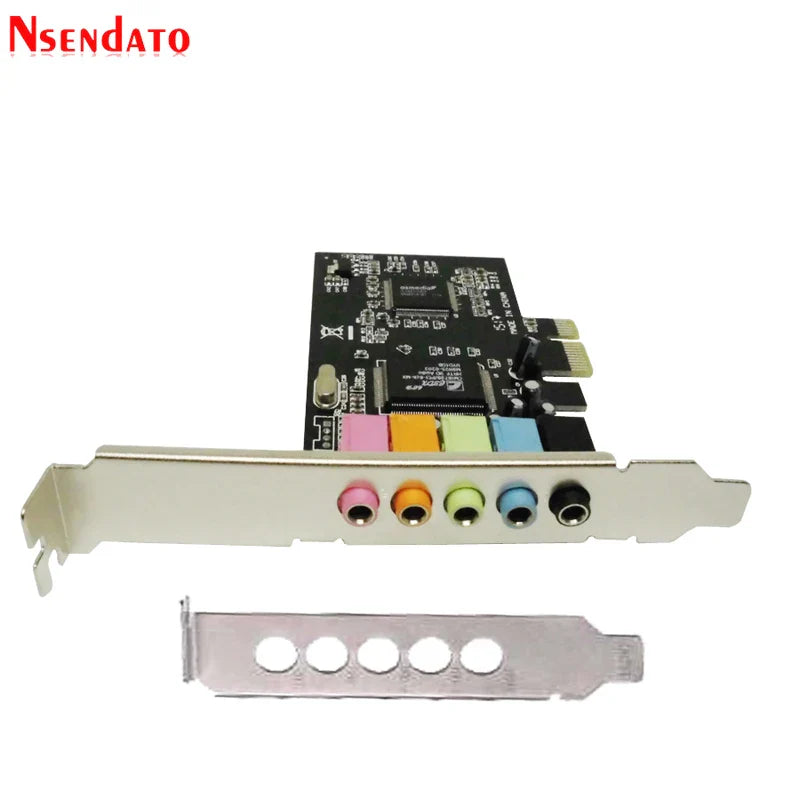 PCI-E PCI Express 5.1 Channel 3D Audio 6 Channels Digital Sound Card 5.1 Solid Capacitors CMI8738 Chipset Expansion Card