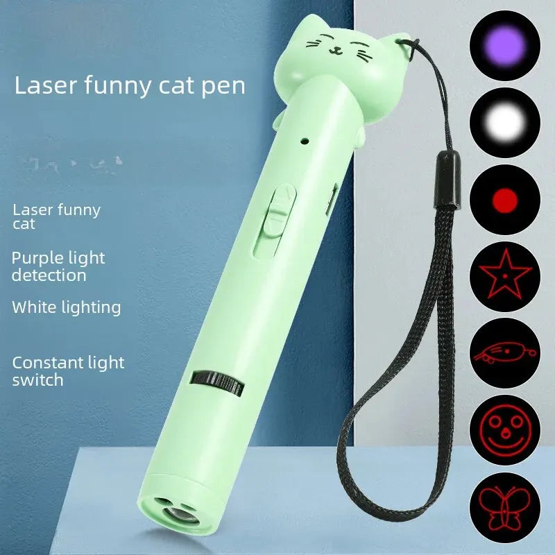 Usb Rechargeable Laser Cat Toy Infrared Light Laser Pattern Projection Cat Mint Toy Pet Supplies Scratching