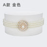 New Ladies Pearl Waist Chain Rhinestone Pearl Decorative Belt Fashion Sweet Dress Elastic Elastic Belt Women’s Designer Belts