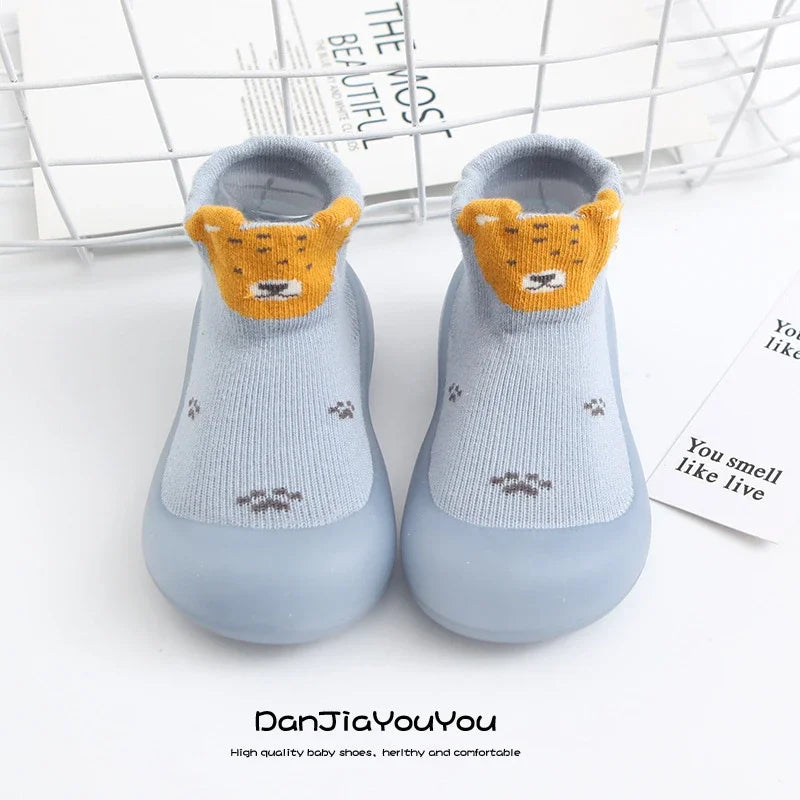 Baby Boy First Walkers Children Sock Shoes Non-slip Floor Socks Boy Girl Soft Rubber Sole Shoes Toddler Sock  Infant Booties