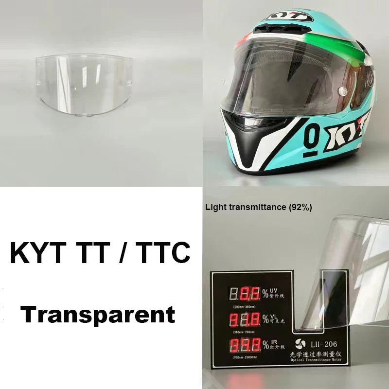 KYT TT COURSE Motorcycle Helmet Visor Lens Full Face Helmet Casco Moto Accessories Windshield Anti-UV KYT Capacete TTC VESC-8