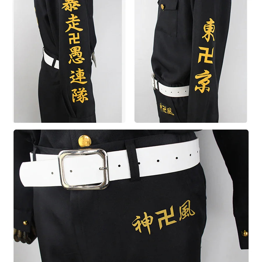 Anime Tokyo Revengers Cosplay Costume Sano Manjiro Mikey Ken Ryuguji Keisuke Baji Cosplay Tokyo Manji Gang Uniform Jacket Coat