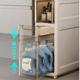 Multi-layer Bathroom Storage Cabinet Refrigerator Seam Organizer Drawers Multi-layer Floor Ultra-narrow Toilet Shelves