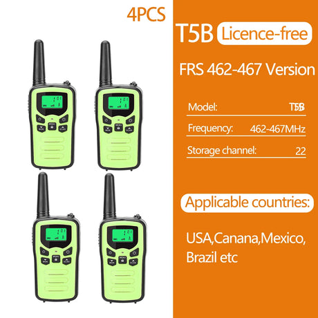 2/4/6 PCS ABBREE Walkie Talkie PMR/FRS UHF Mini Radio Up to 8 KM Range Handheld Ham Two Way Radio Communicator Transceiver