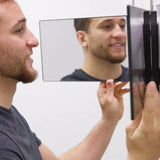 3 Way Mirror for Self Hair Cutting 360 Trifold Hair Cut Mirror for Men Women, Makeup Vanity Mirror black