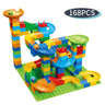 Marble Race Run Blocks Small Size Construction Building Blocks Funnel Slide Blocks Assemble Bricks Toys for Children gift