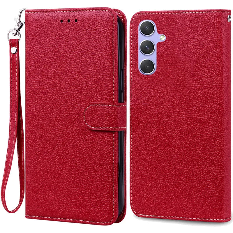 A24 A34 A54 Case For Coque Samsung Galaxy A34 Case Leather Wallet Flip Case For Samsung A54 5G GalaxyA54 A 34 A24 Phone Cases