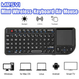 A8 Mini Wireless Keyboard 2.4G 7 Color Backlit English Russian Spanish French Touchpad Air Mouse for Android TV Box PC Tablet