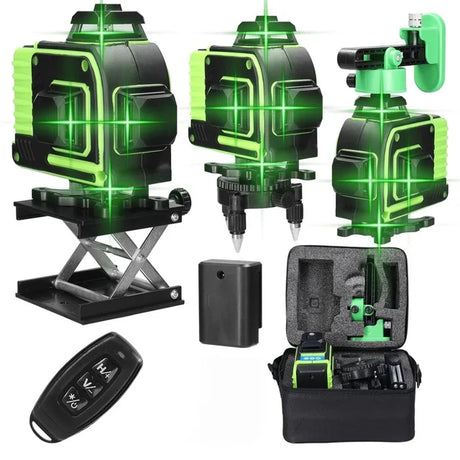 tripod/Professional Level Green Light Building Tool Level Lines 4d Self-leveling Cross Horizontal  16 Laser Levels Laser