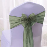 25pcs/lot Pink Organza Chair Sashes Wedding Chair Decoration Ribbons Ties Bow for Cover Banquet Wedding Party Event Mint Green