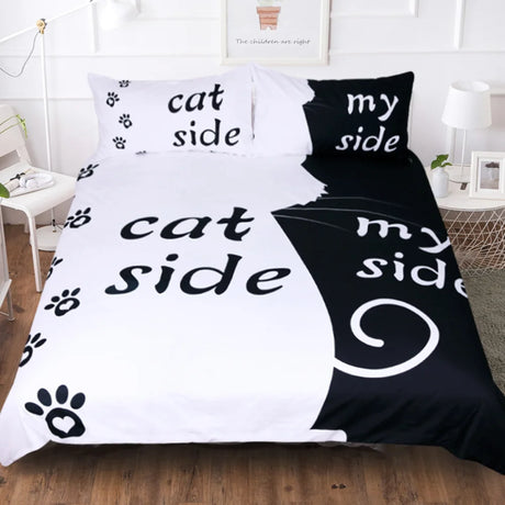 Couple/Lover White Black Luxury Bed Linen 2 People Double Bed Adult Single King Quilt Duvet Cover Queen Comforter Bedding Sets