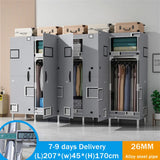 LEEGOHOME Wardrobes Closet Cloth Bedroom Furniture 85/125/166/207x45x170cm 26mmSteel Pipe Support Storage Household