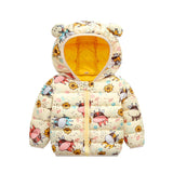 Better versatile Winter jacket boys and girls sweet cartoon print hooded warm coat 0-7 year old Bebe fashion children's clothing