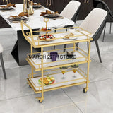 Hotel Sideboards Trolley Rolling Utility Gold Serving Food Trailer Trolley Bar Tables Outdoor Cabeceros Restaurant Furiture