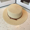 Spring and Summer Women's Sun Straw Hat Sun Protection Large brim Bamboo Hat Belt Buckle Fashion Fisherman Hat Cap G38