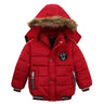 2-6 Years Autumn Winter Boys Jacket Warm Fur Collar Fashion Baby Girls Coat Hooded Zipper Outerwear Birthday Gift Kids Clothes