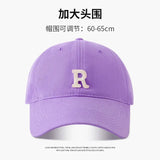 60-65cm 63-70cm Big Head Baseball Cap Men Women Soft Top Cotton Large Size Hat R Letter 2023 Fashion